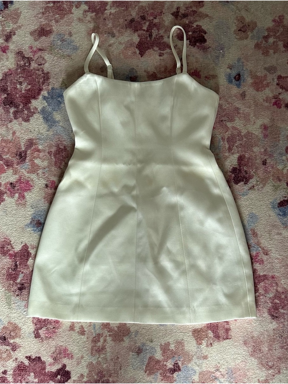French Connection Cream Spaghetti-Strap Mini Dress